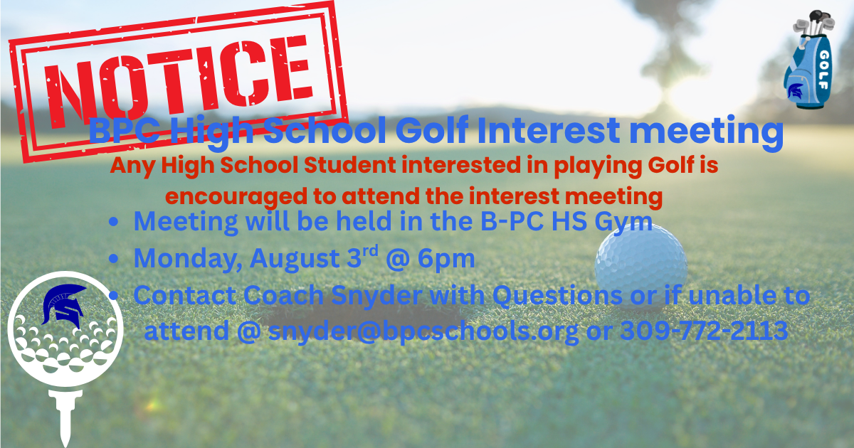 Golf Interest meeting. 