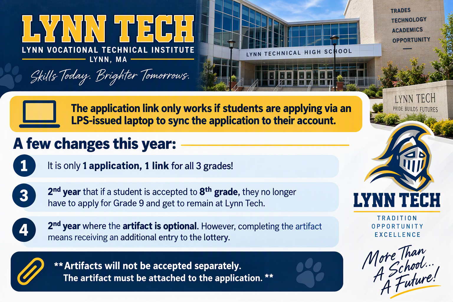 Lynn Tech Applications open today!
