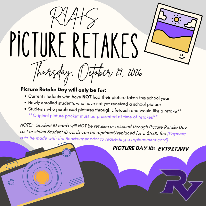 Picture Retakes Are Coming Up!    Thursday, October 29, 2026