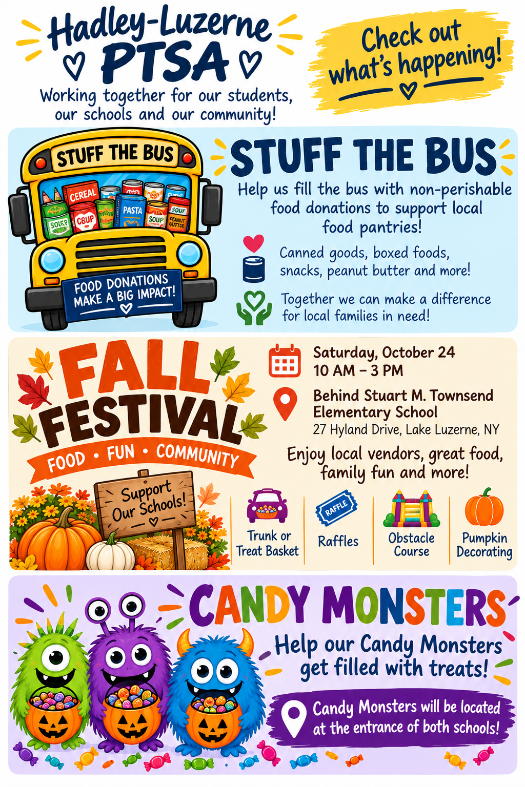 Stuff the Bus | Fall Festival | Candy Monsters
