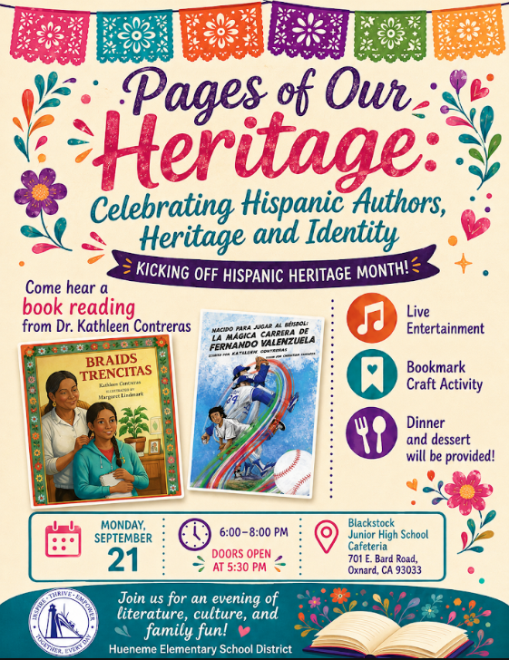 Celebrating Hispanic Authors, Heritage, and Identity - Monday, Sepember 21st