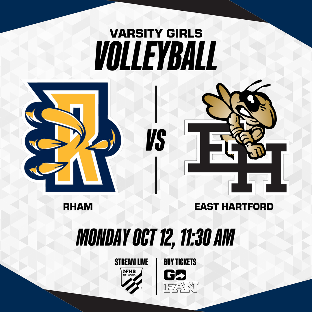 🏐 RHAM Volleyball vs. East Hartford | Today at 11:30 AM