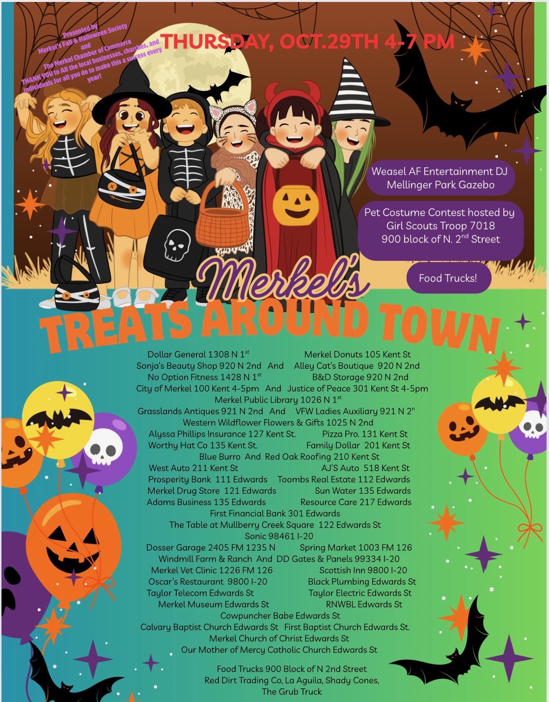 "Treats Around Town" This Thursday!