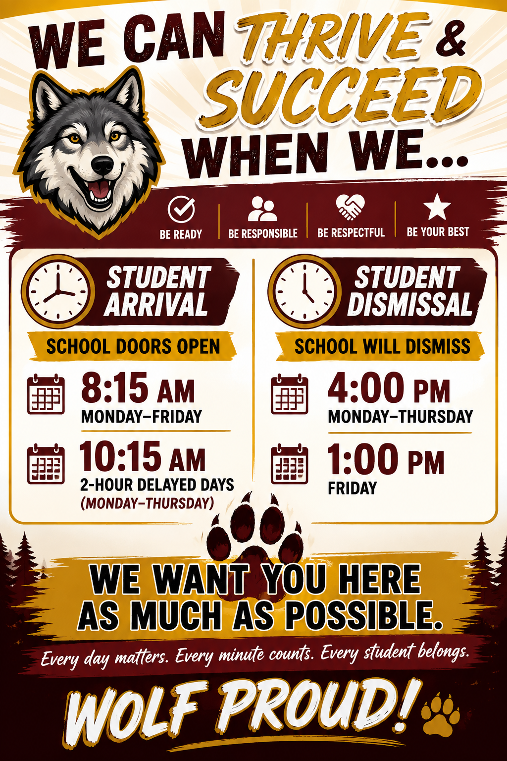 Student's Arrival & Dismissal Times