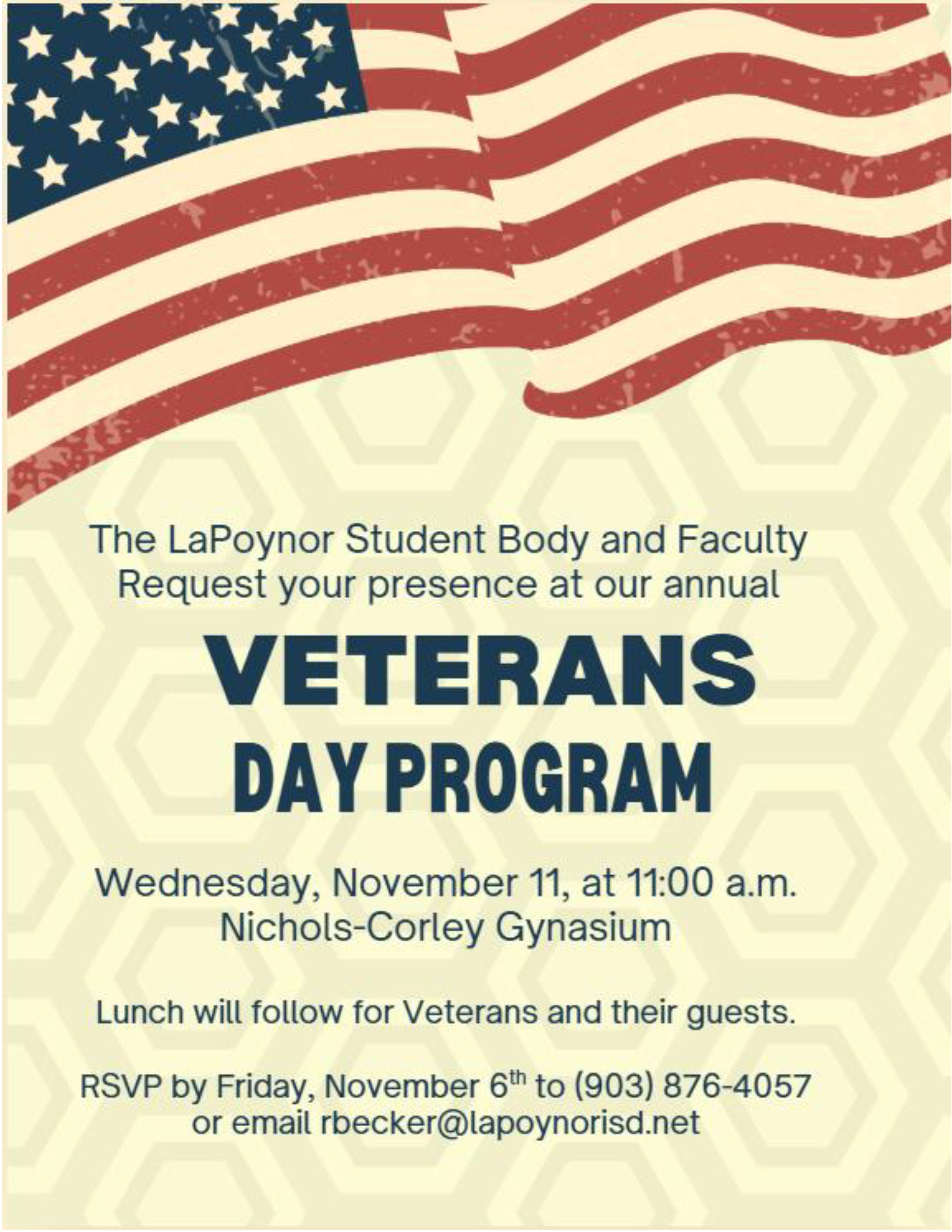 2026 Veterans Day Invitation