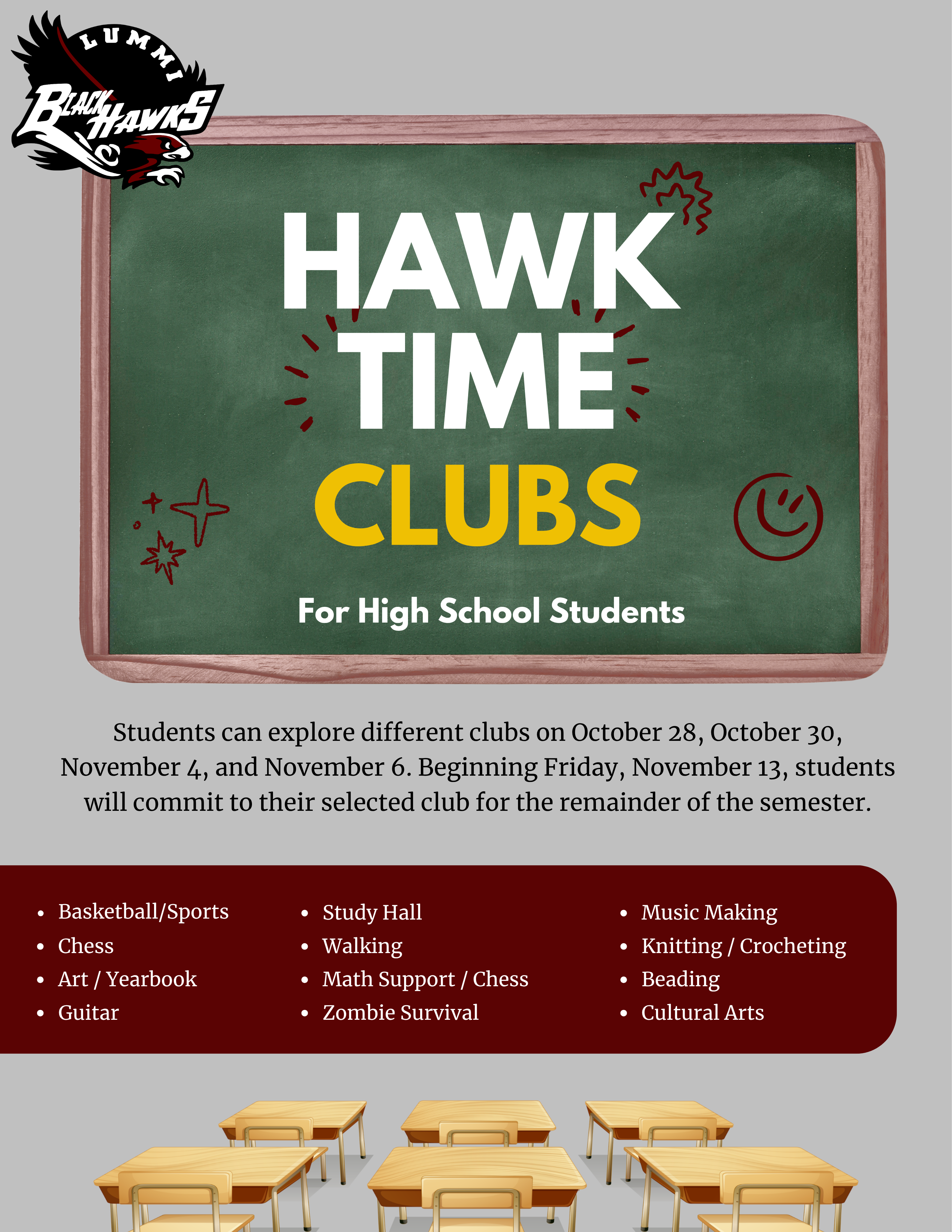 High School Hawk Time Clubs Are Underway