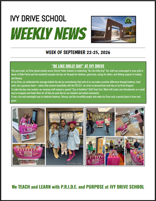 Ivy Drive Weekly News - Week of Sept. 21