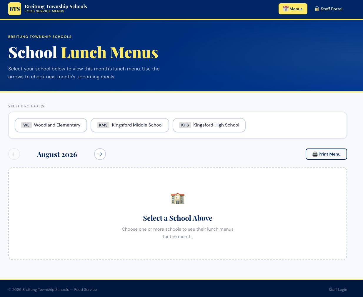 What’s for lunch? There’s an app for that! 💙🍎💛