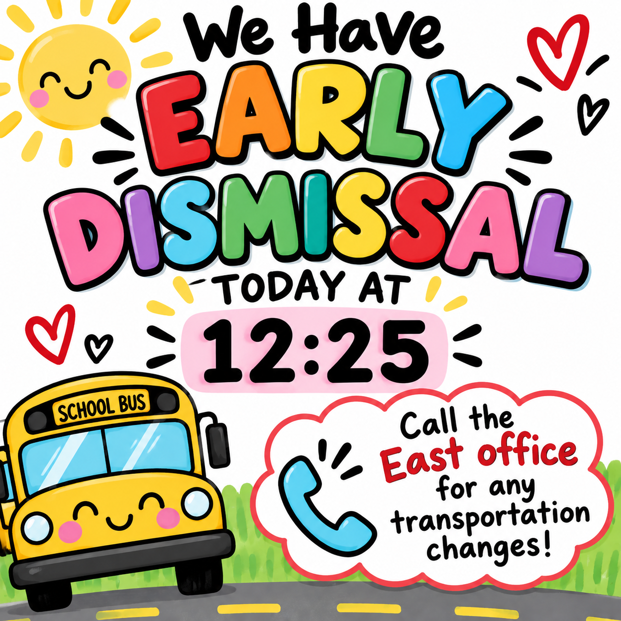 Early Dismissal Today, September 16