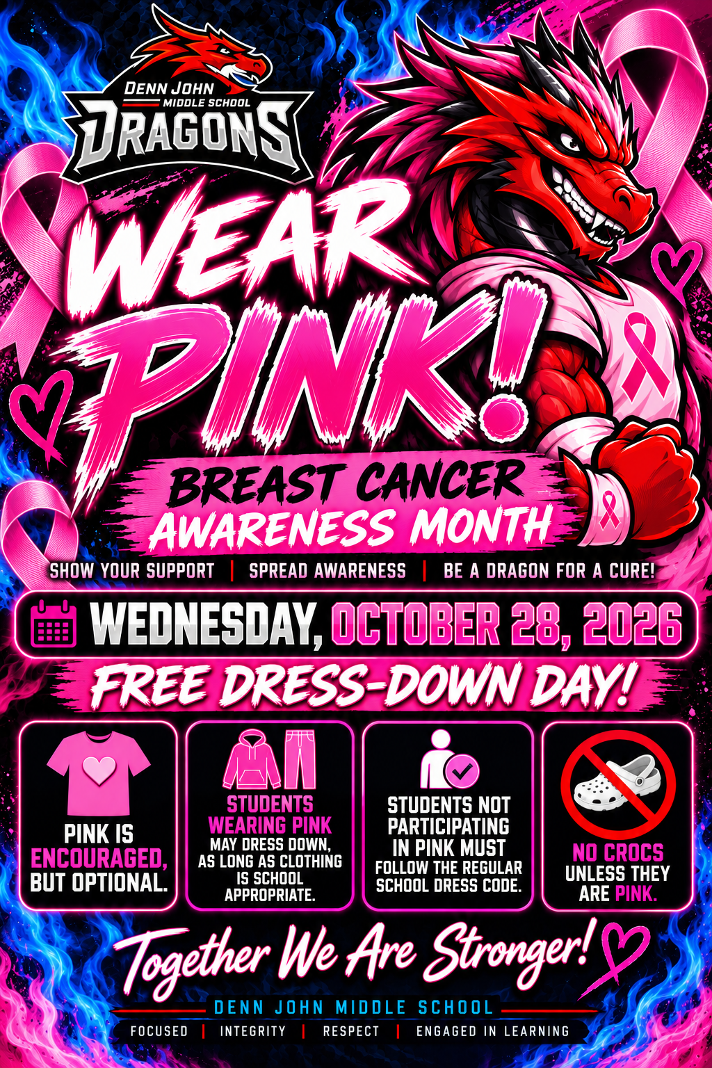 🐉🎀 DJMS DRAGONS: WEAR PINK! 🎀🐉