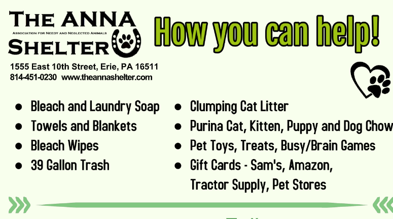 ANNA Shelter Pet Donations