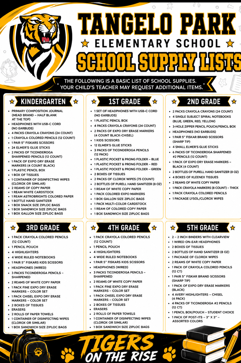 📚✏️ 2026-2027 School Supply Lists are Here!