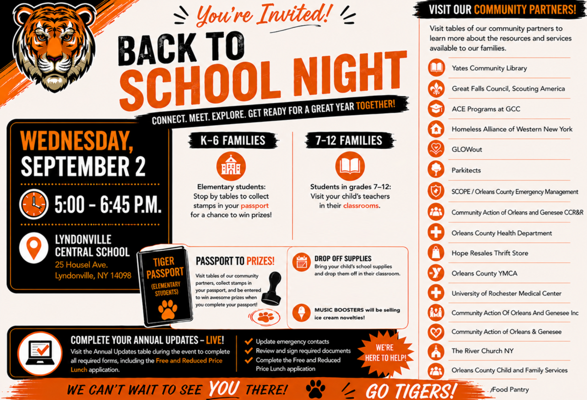 🐯 Back to School Night! 🧡🖤