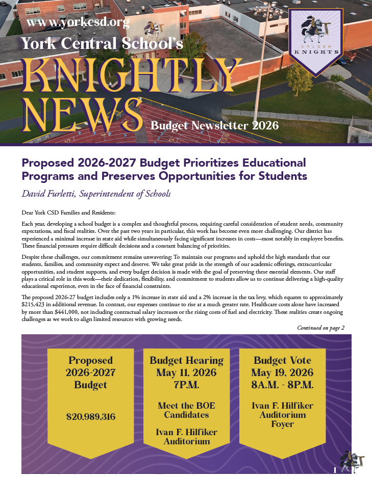 Knightly News Front Page