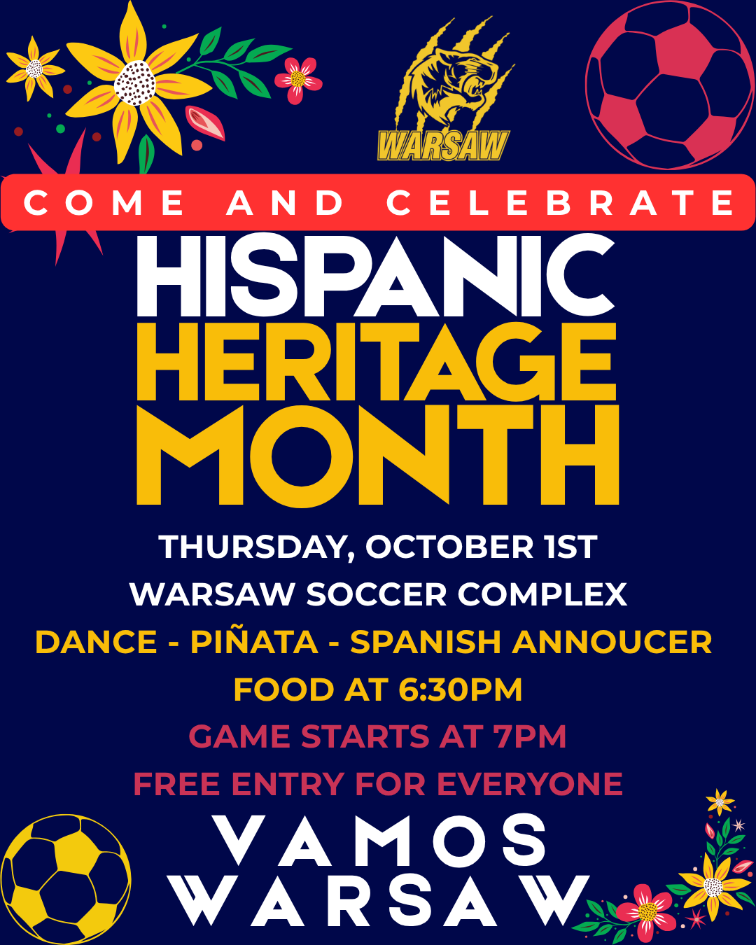 WCHS Men’s Soccer Annual Hispanic Heritage Night