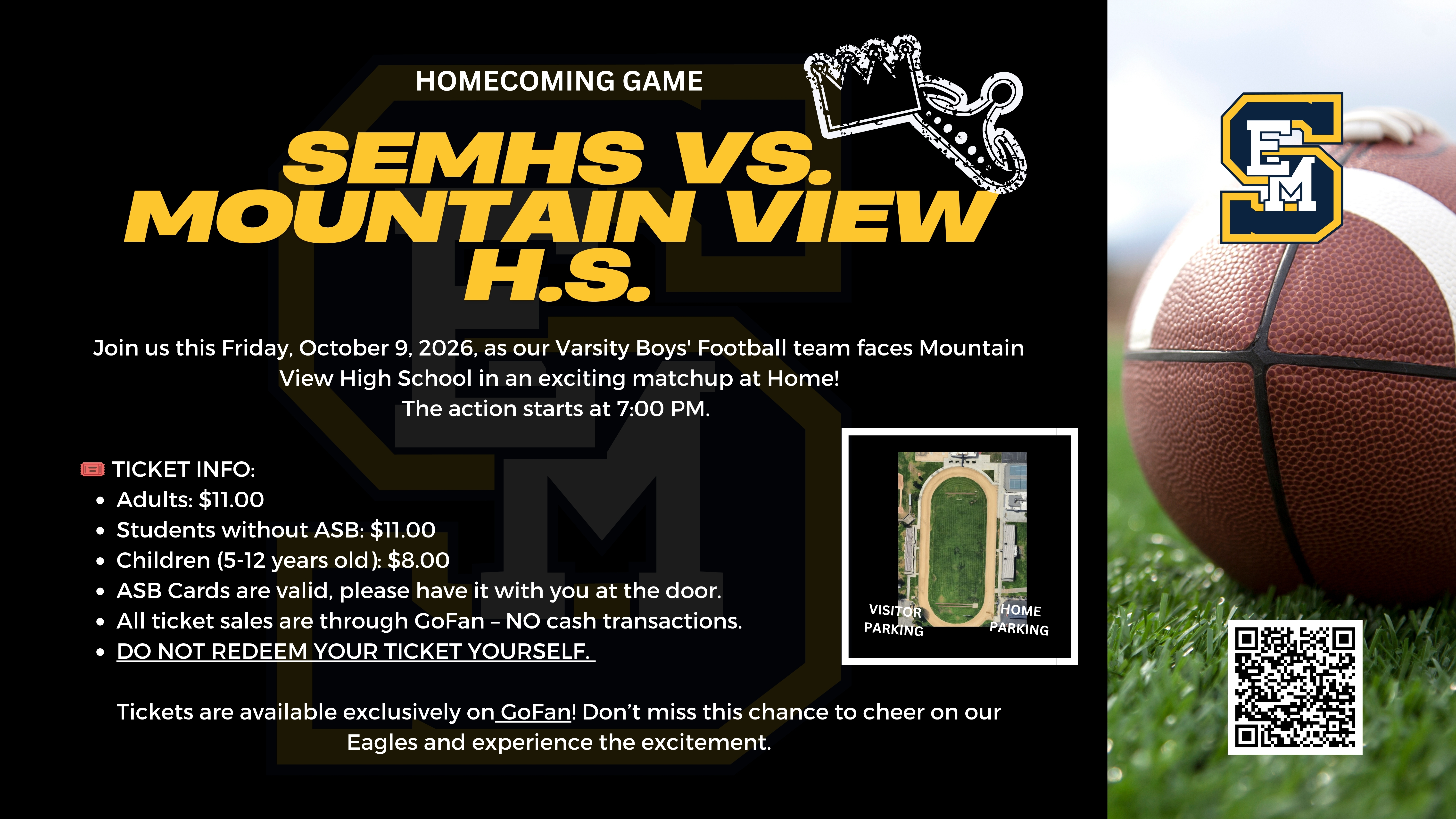 🏈 HOMECOMING GAME TONIGHT!!! South El Monte vs. Mountain View High School 🏈