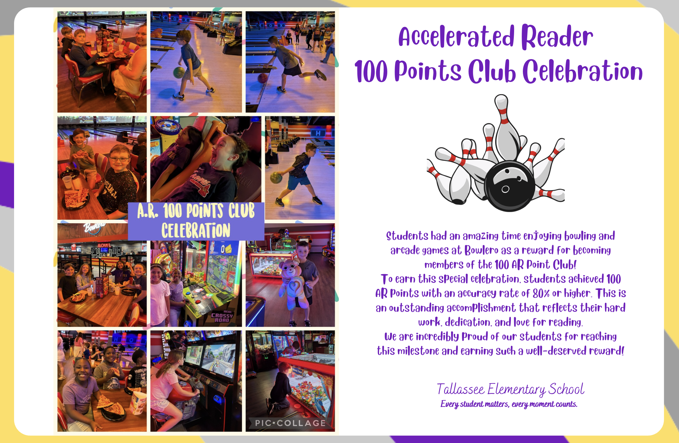 Accelerated Reader 100 Points Club Celebration