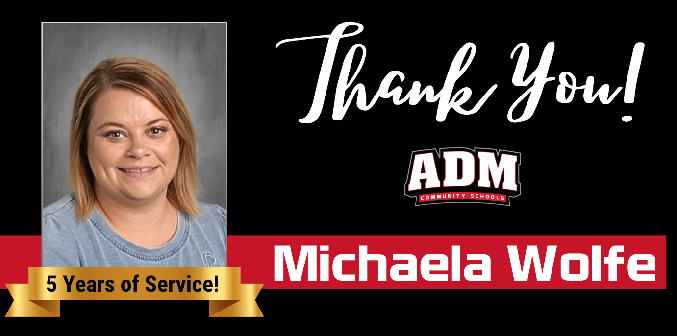 Michaela Wolfe ~ 5 Years of Service!