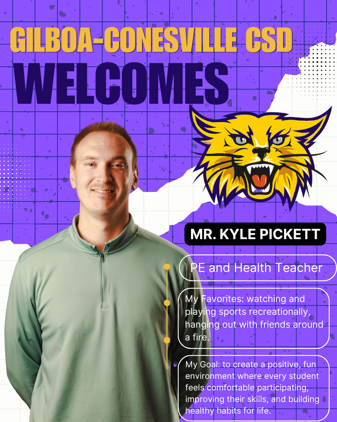 GCCSD Welcomes: Mr. Pickett, PE and Health Teacher