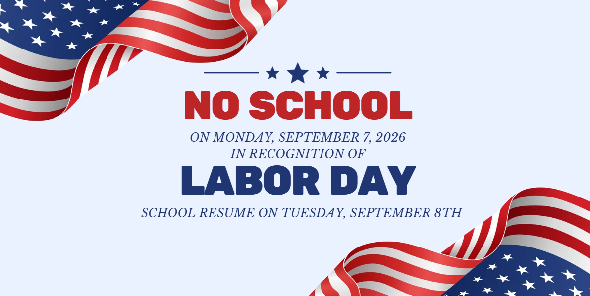No School- Monday, Sept 7th