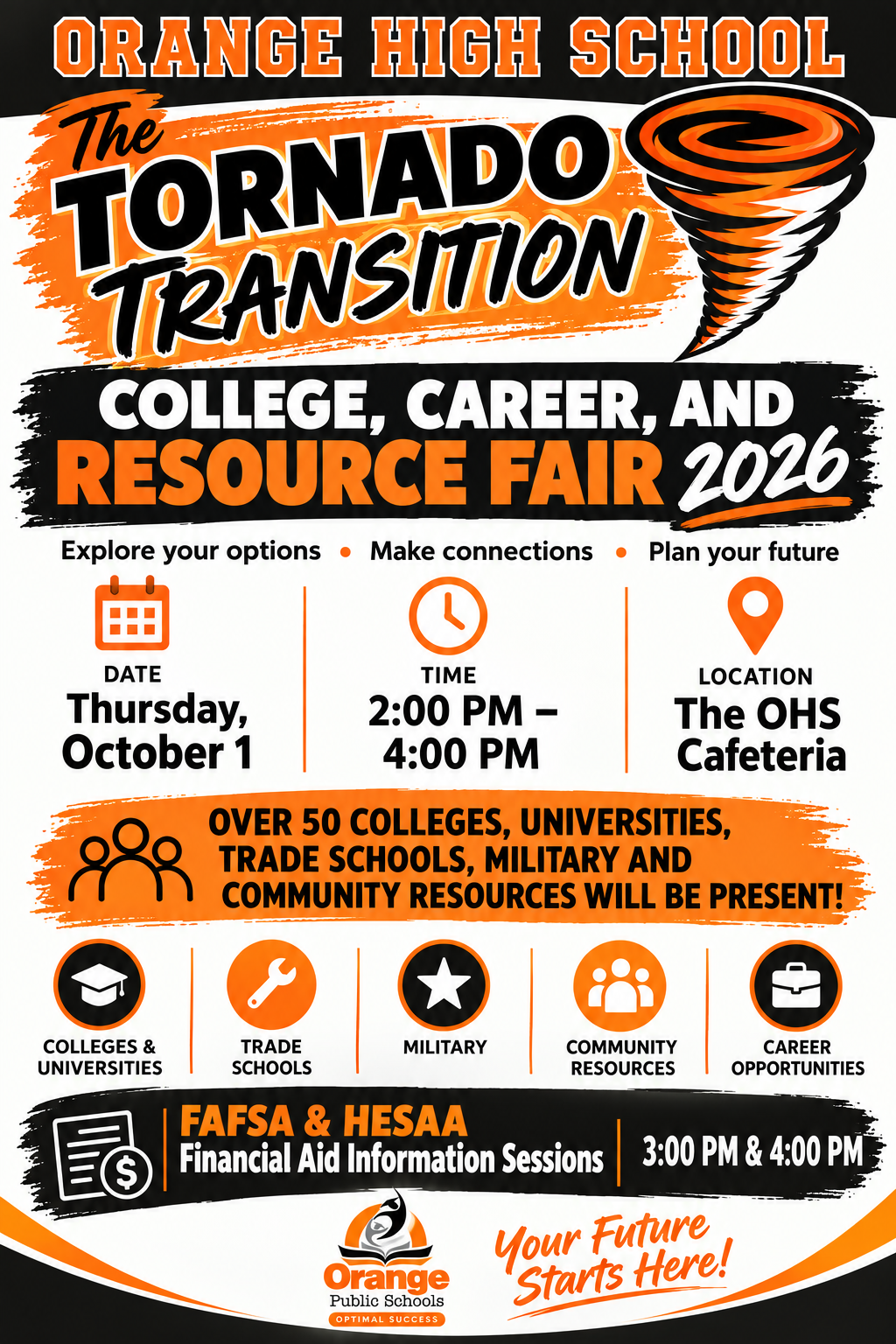 Orange High School College, Career & Resource Fair – October 1