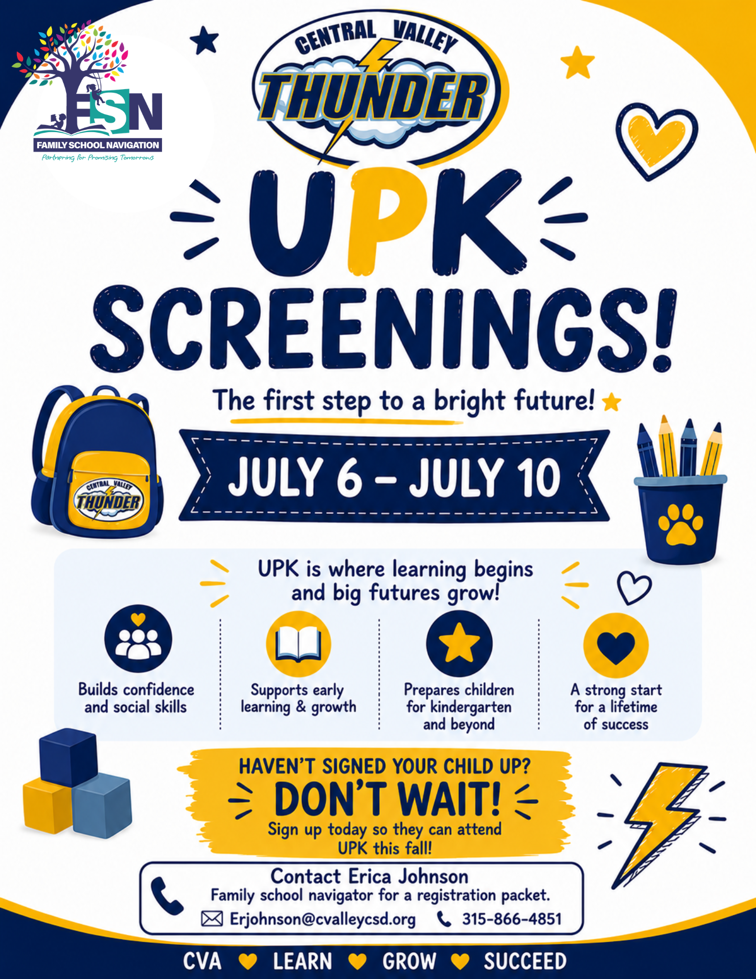 Last chance for UPK screenings