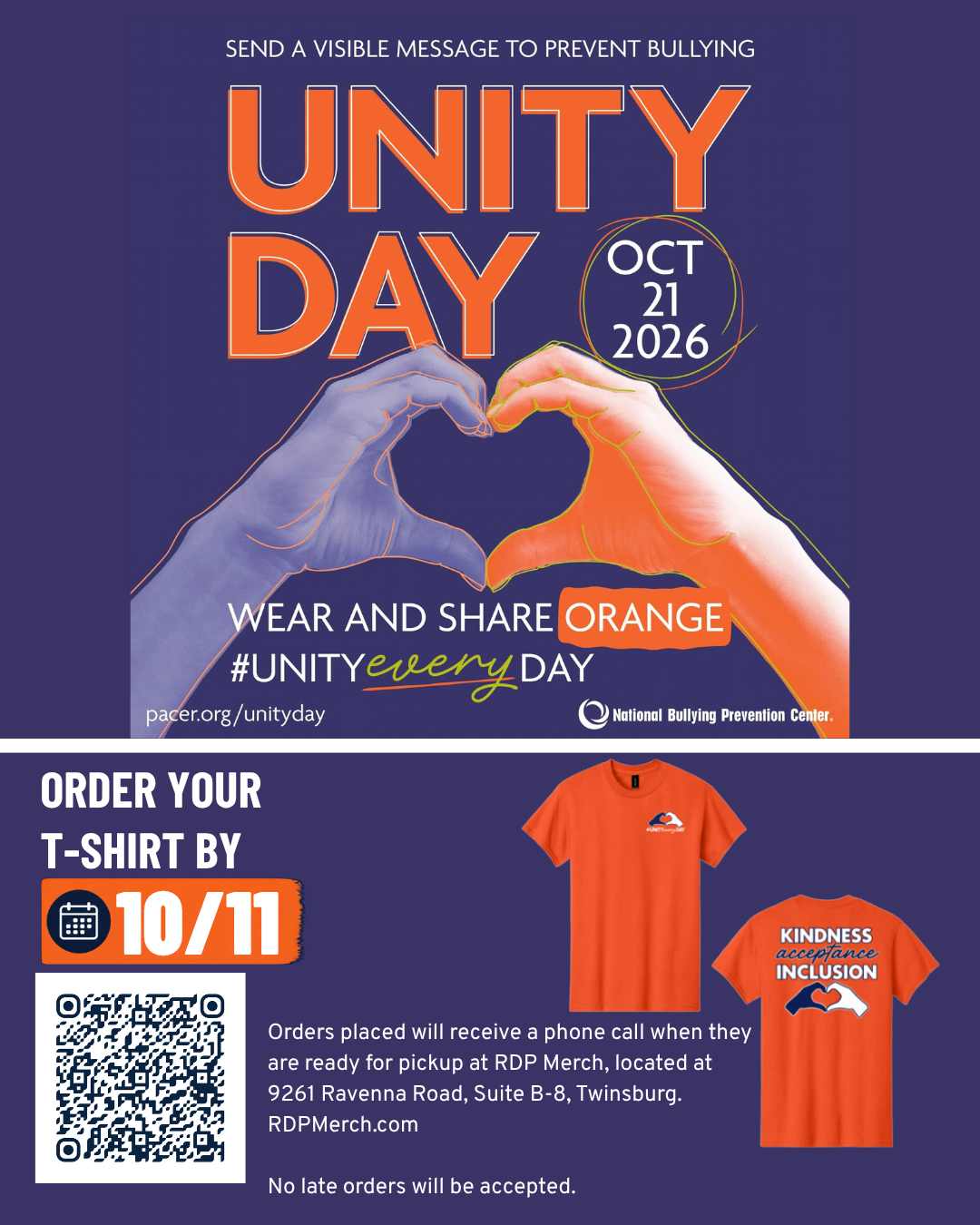 Unity Day is October 21 - T-Shirts On Sale Now!