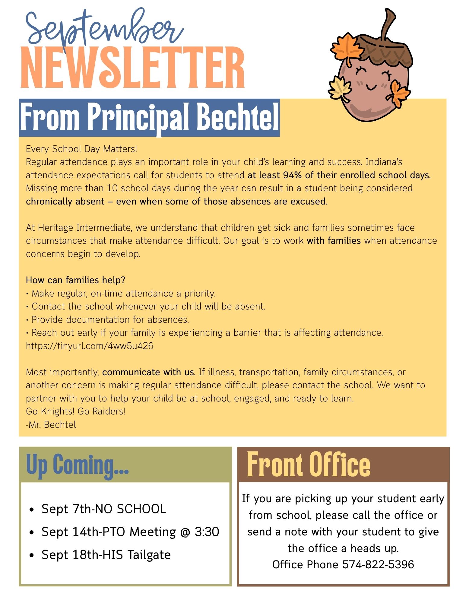 Heritage Intermediate September Newsletter