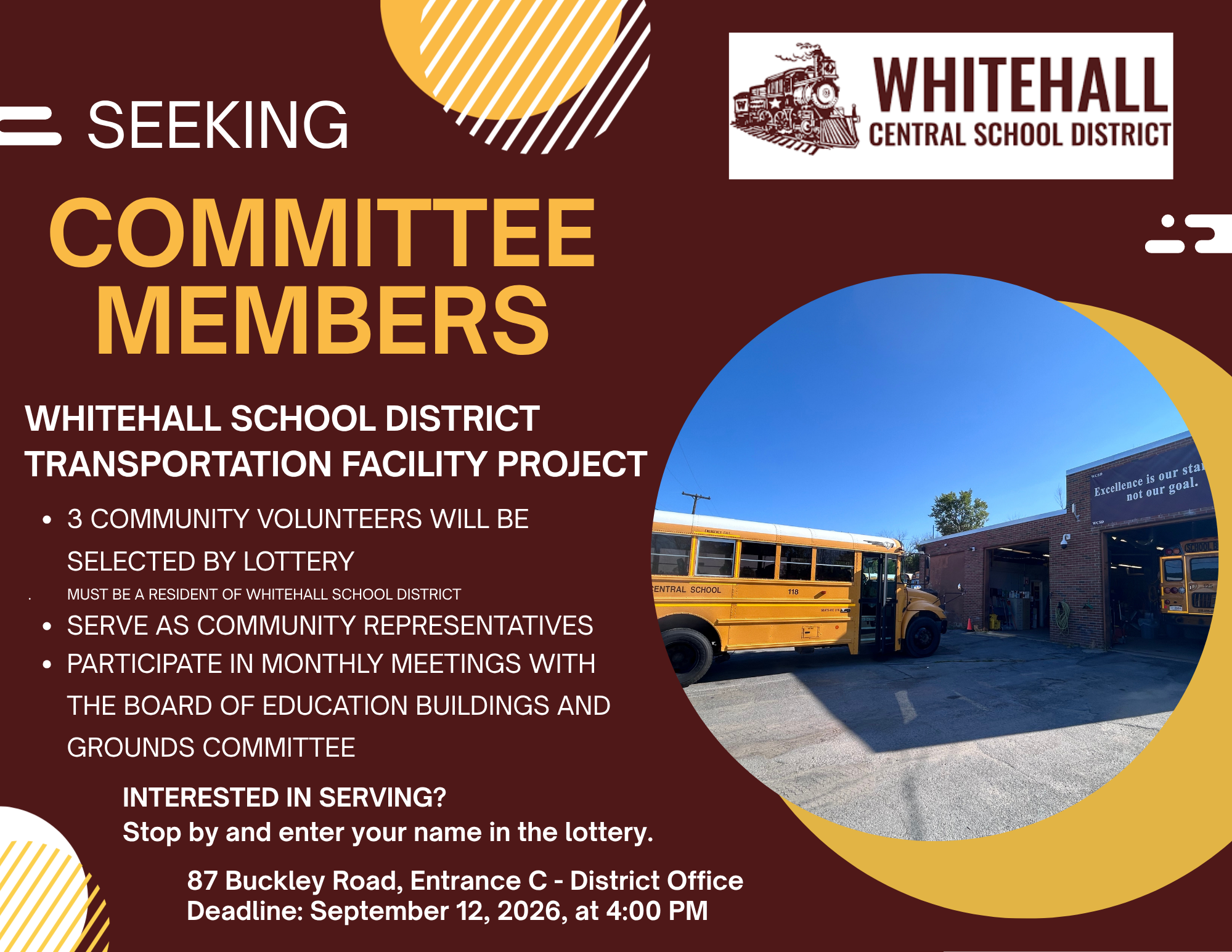 Seeking Committee Volunteers for Transportation Facility 
