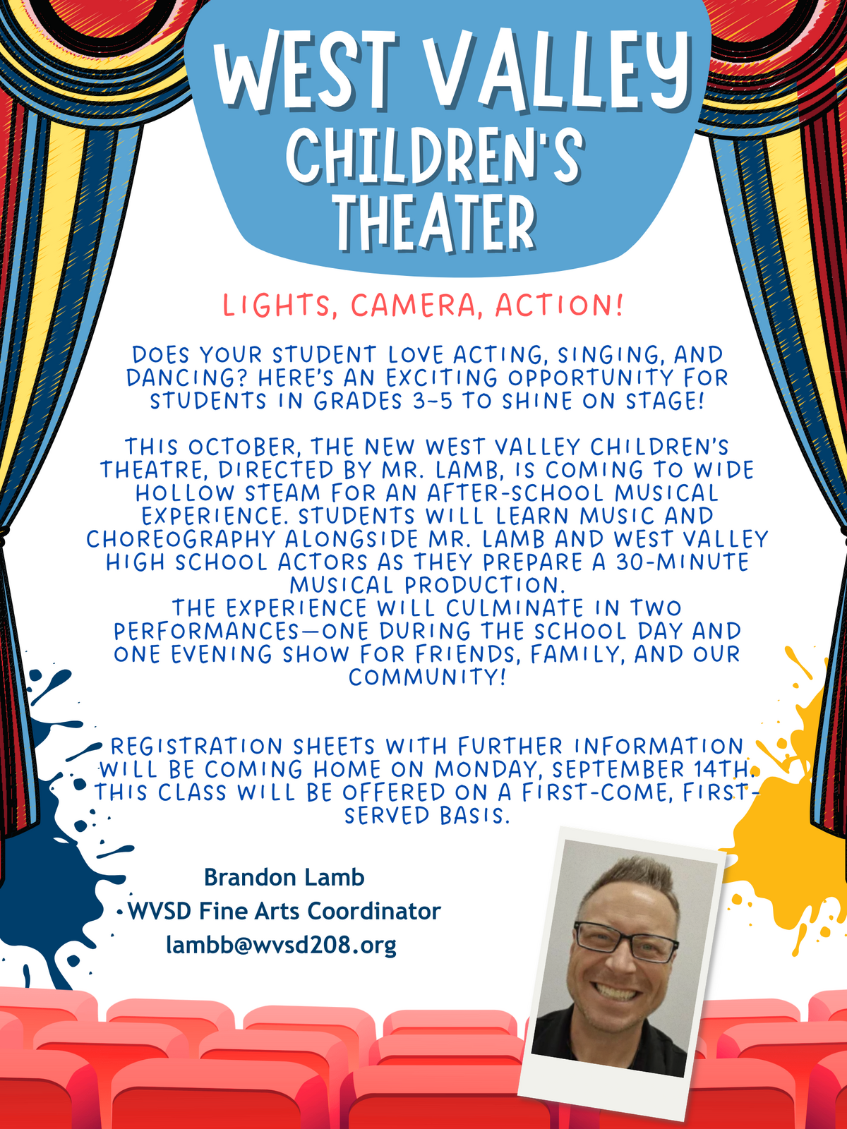 West Valley Children's Theater! -  Lights, Camera, Action!