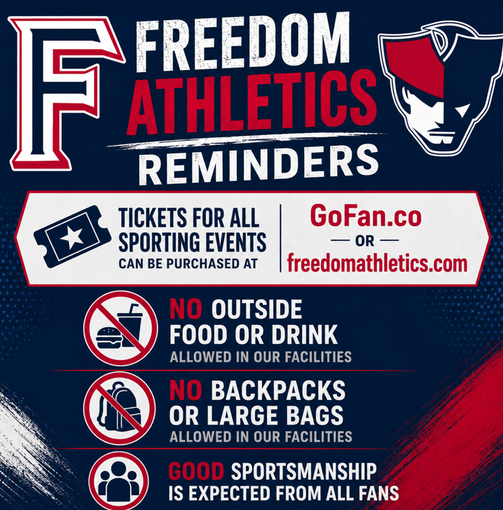 Freedom Athletics Reminders