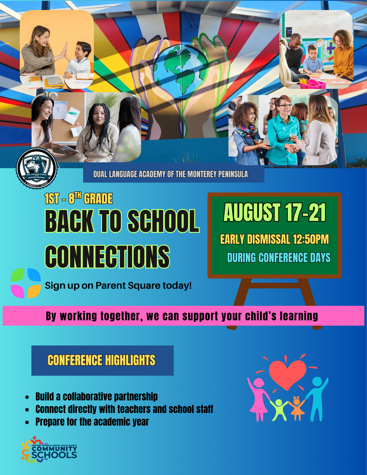 BACK TO SCHOOL CONNECTIONS: 1st - 8th grade families
