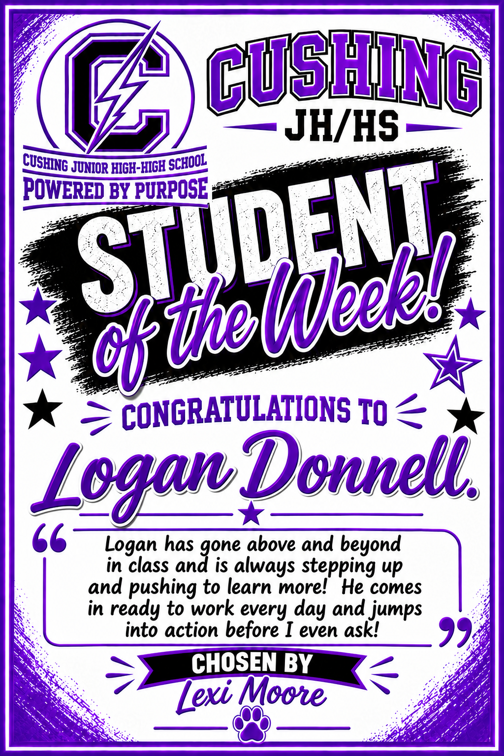 JH Student of the Week