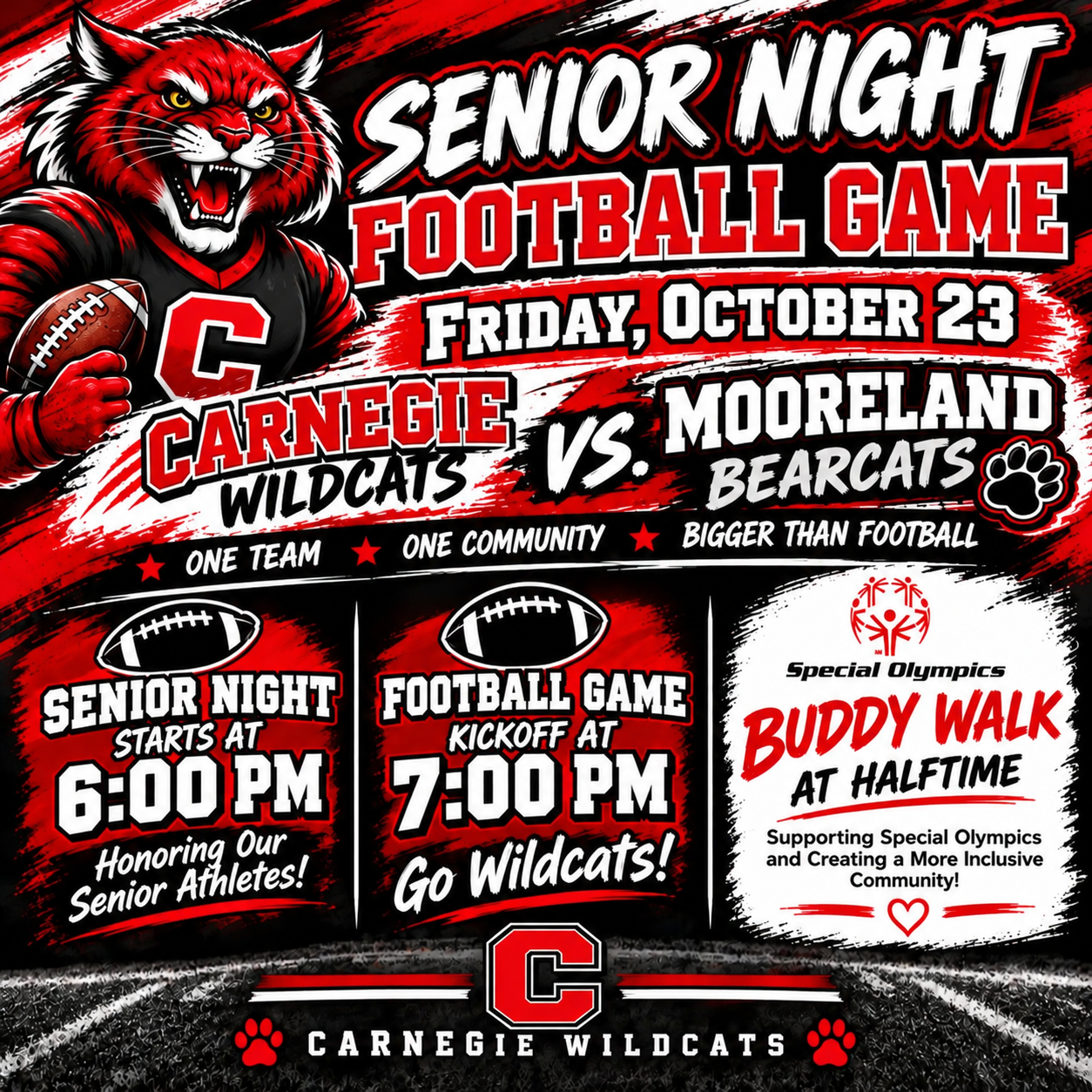 Senior Night Football & Buddy Walk