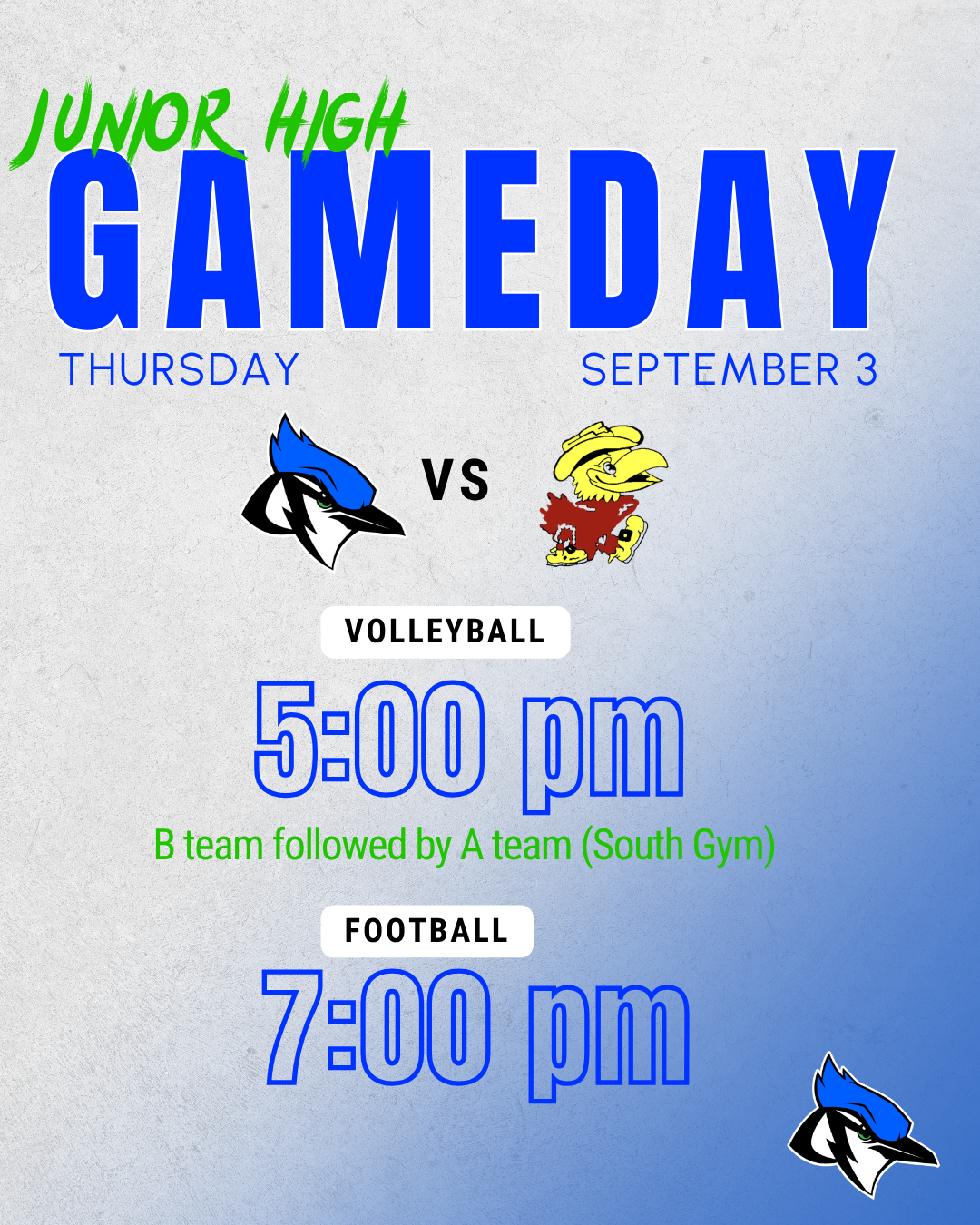 Junior High Volleyball and Football 