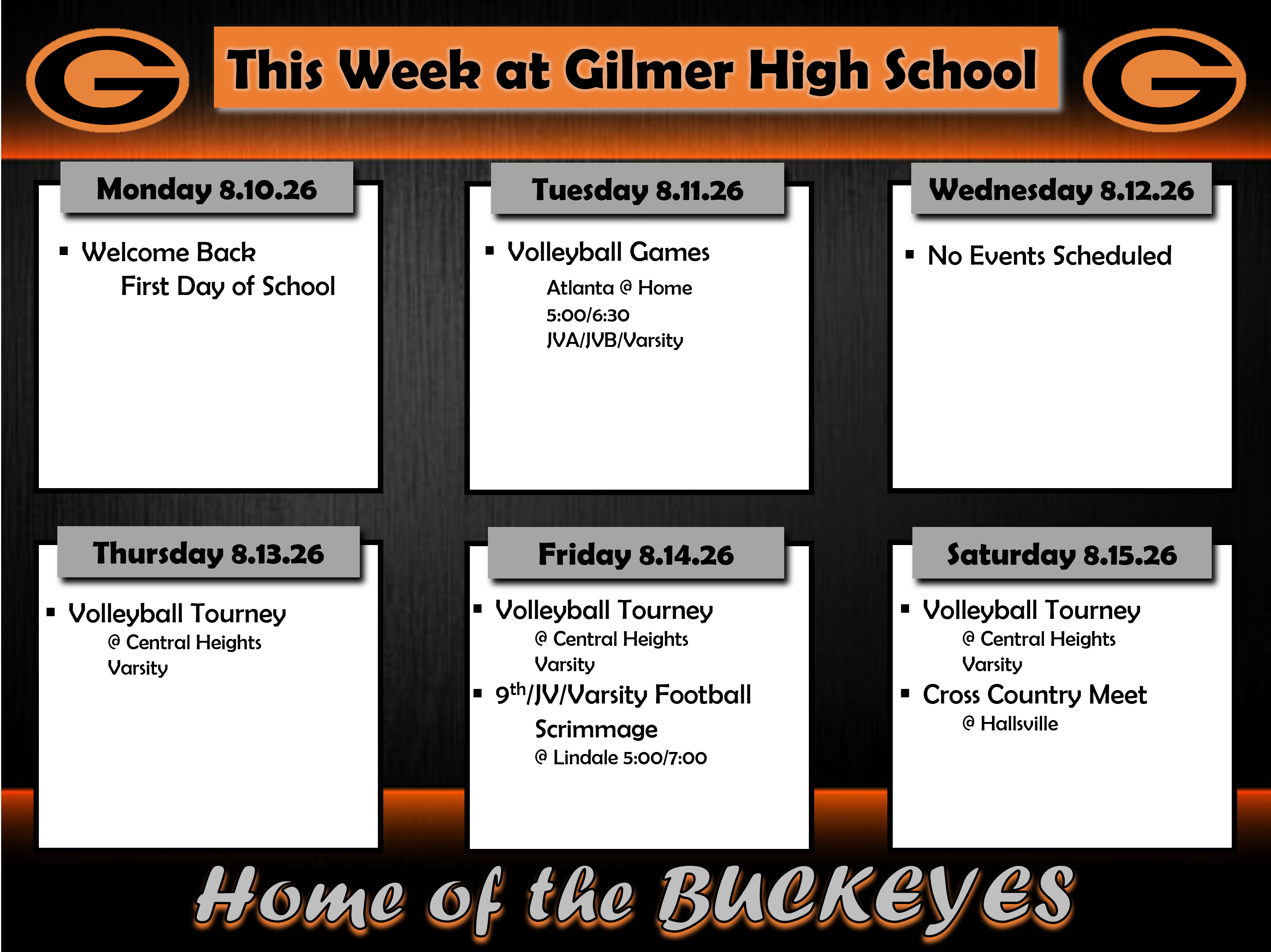 This Week at GHS - Aug 10
