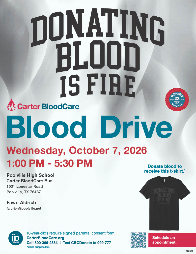 Carter Blood Drive Oct. 7th