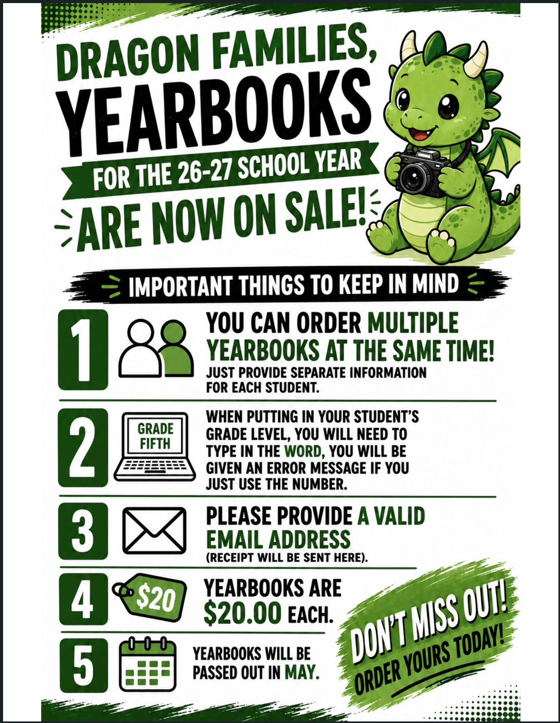 Yearbooks ON SALE NOW!