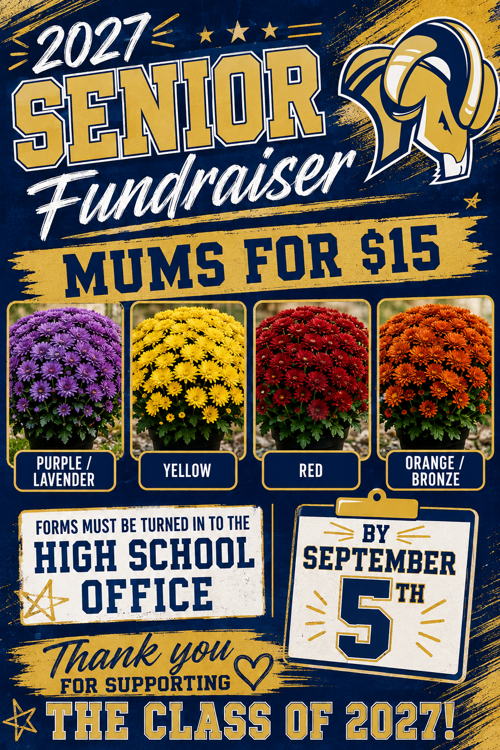 Seniors are Selling Mums! 