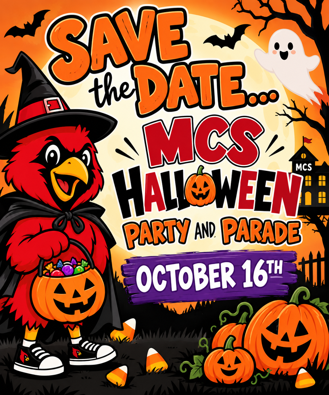 Save the Date - Friday, October 16th K-5th Halloween Parties