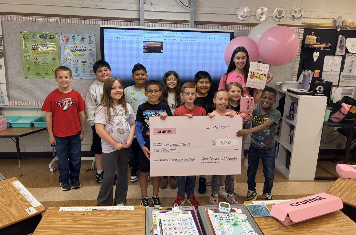 Grundy Avenue Elementary Teacher Named Top 8 Finalist in Crumbl National Recognition Program
