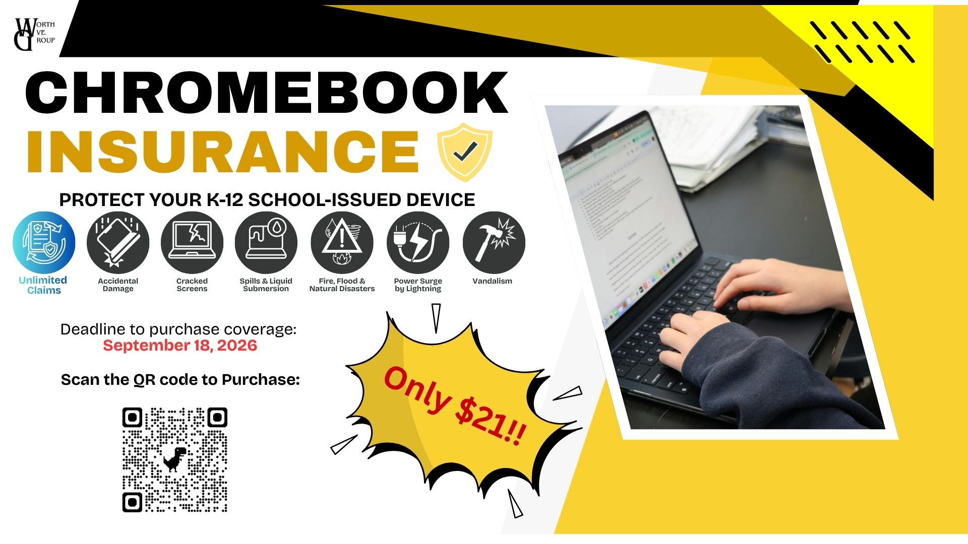 Chromebook Insurance Reminder