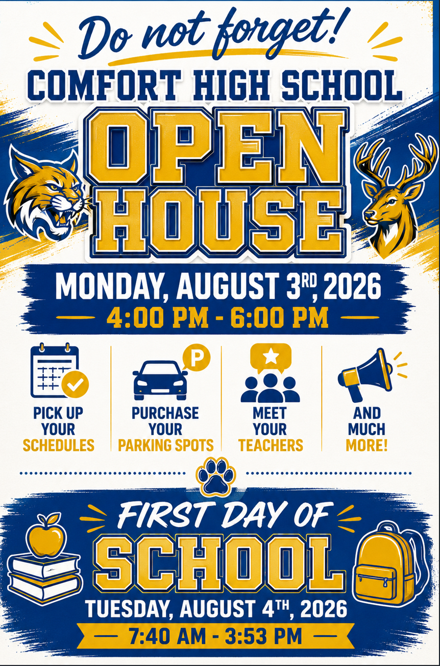 Reminder: Open House and First Day of School 