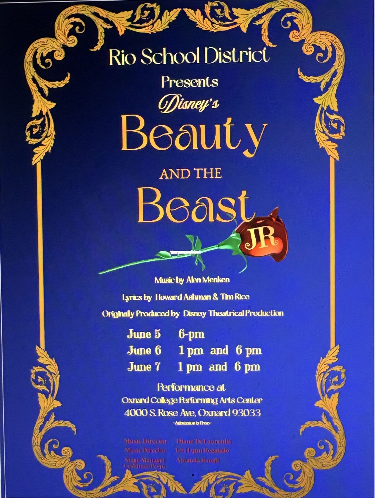 🌹✨ You're Invited to a Rio School Production: Disney's Beauty and the Beast! ✨🌹