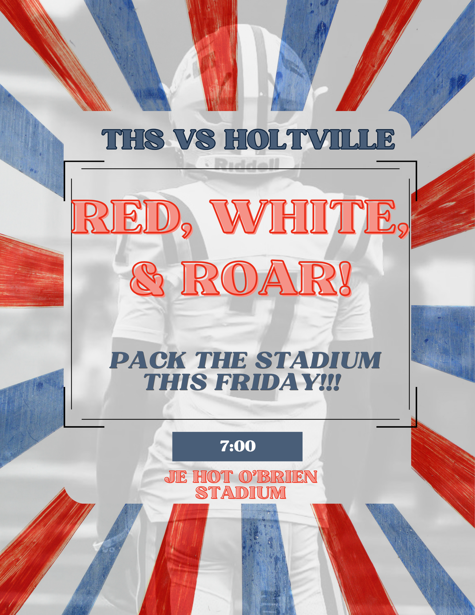 Home Game vs Holtville this Friday--RED, WHITE, AND ROAR! 