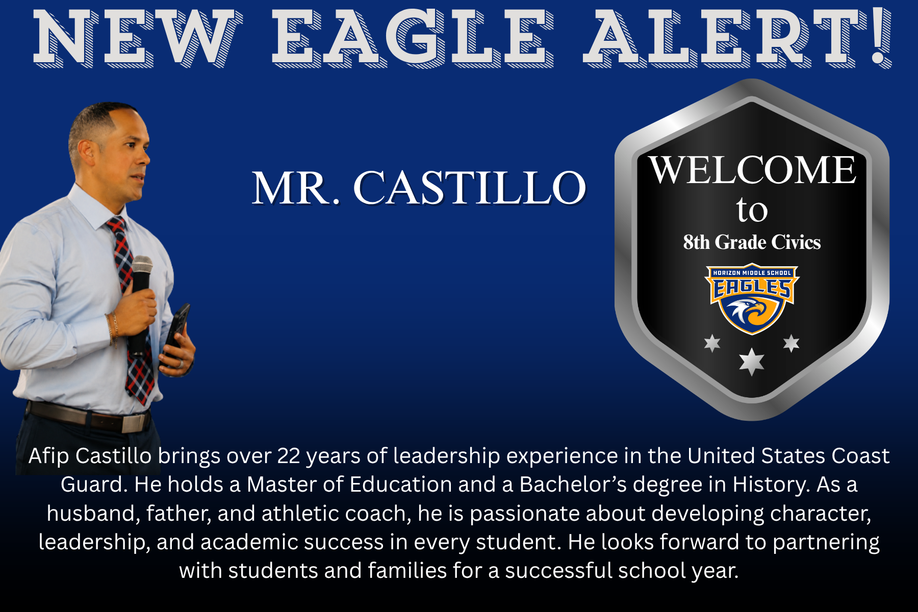 Welcome Mr. Castillo