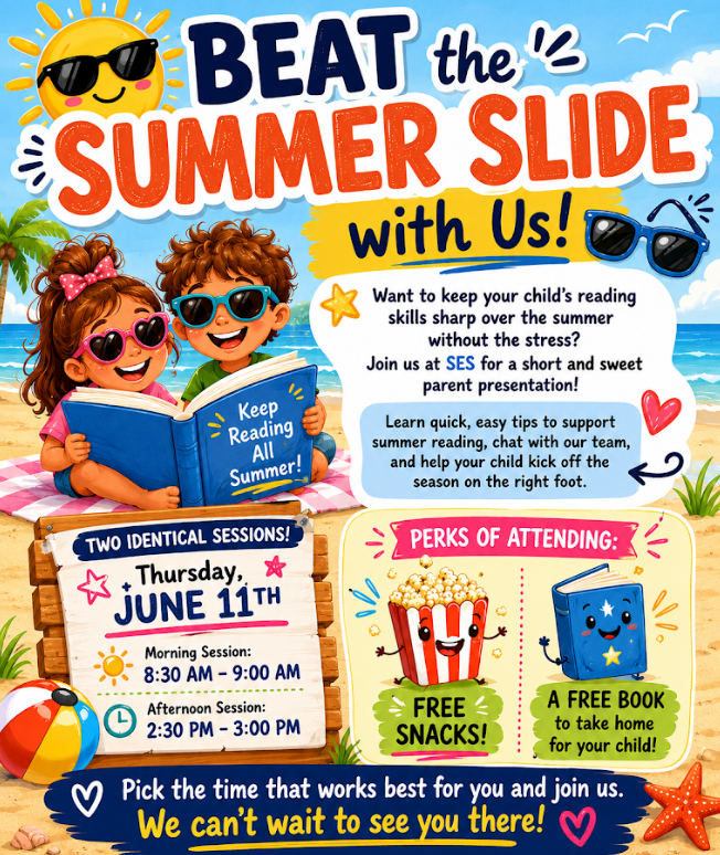 Summer Reading  - Parent Presentation on June 11th