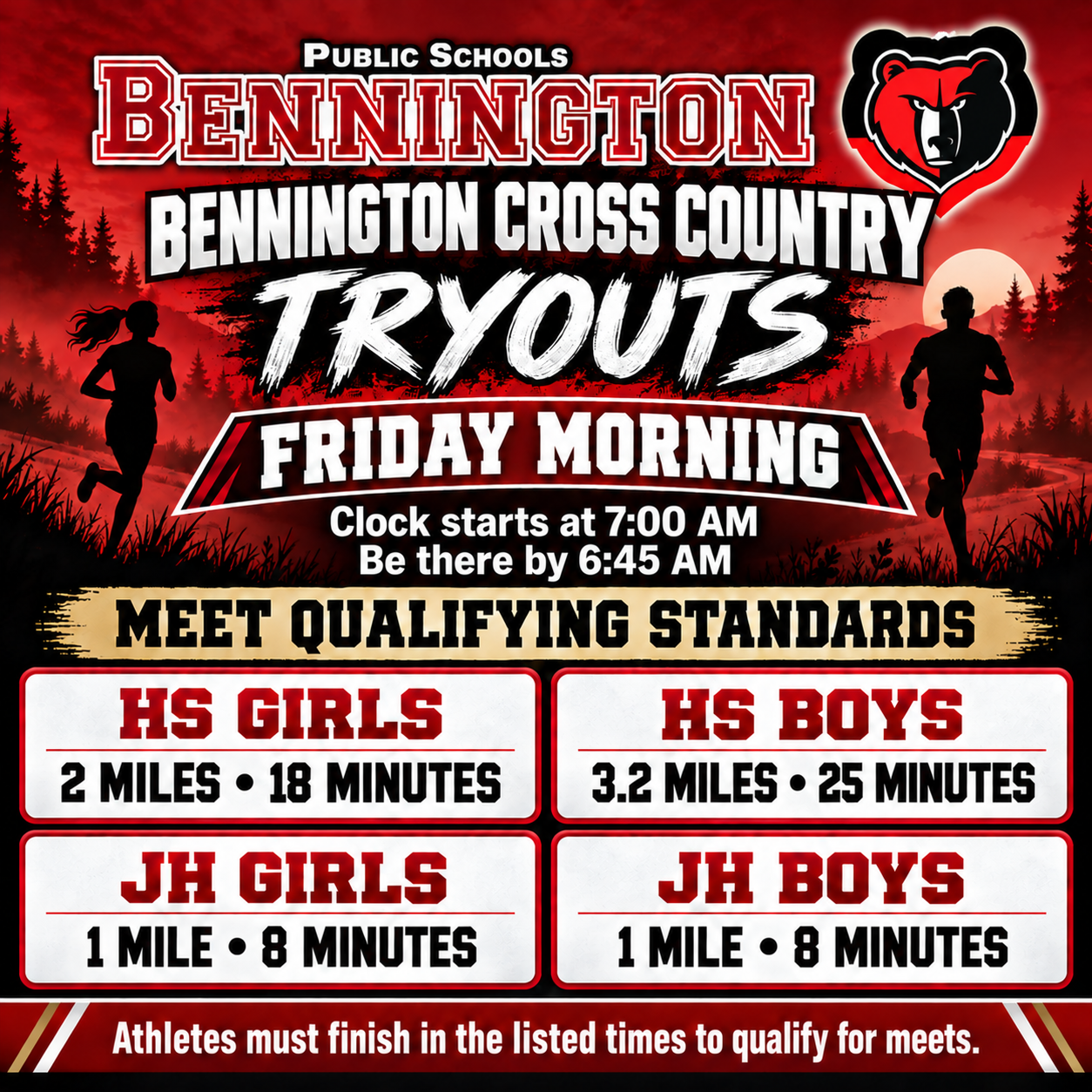 Cross Country Tryouts
