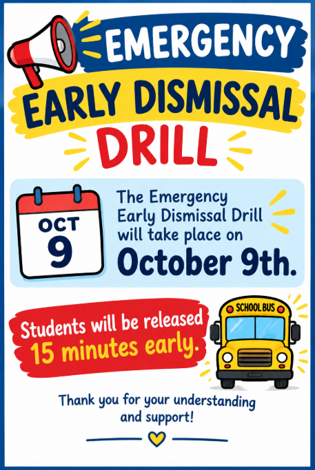 County-Wide Emergency Early Dismissal Drill 10/9