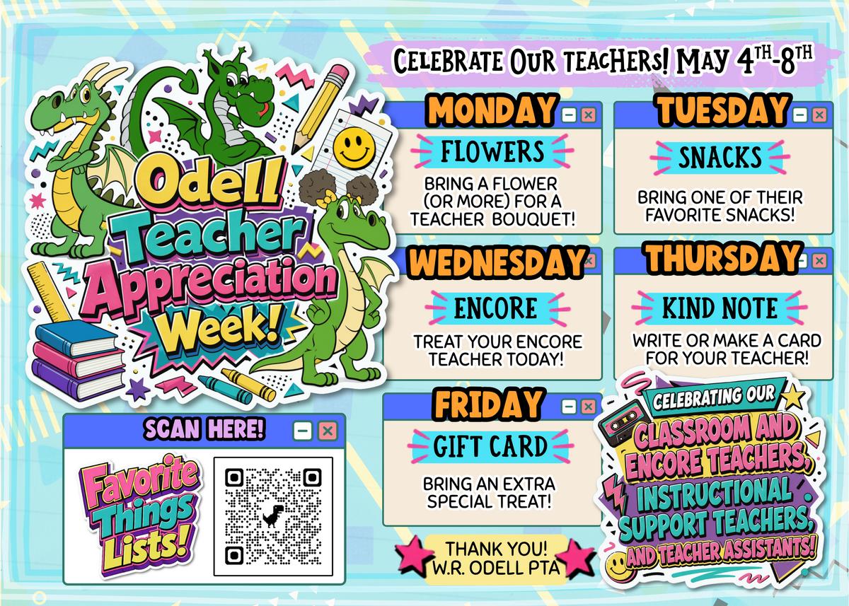 Teacher Appreciation Week (May 4th-8th)